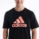 Adidas Ανδρικό T-shirt Μαύρο με Πορτοκαλί Στάμπα