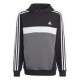 Adidas Fleece Φούτερ με Κουκούλα και Τσέπες Μαύρο
