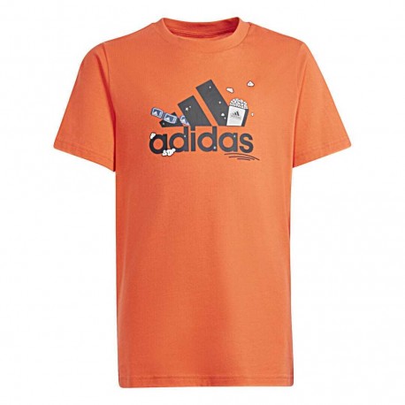 Adidas Παιδικό T-Shirt Κοντομάνικο Πορτοκαλί 
