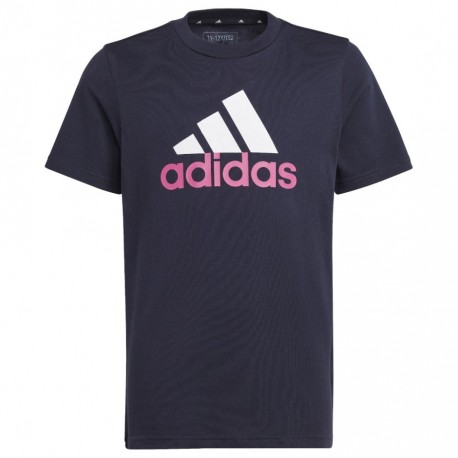 Adidas Essentials Two-Color Big Logo Cotton Παιδικό T-shirt Navy Μπλε