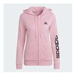 Adidas Essentials Logo  Ζακέτα Φούτερ με Κουκούλα Light Pink
