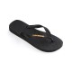 Havaianas Top Logo Metallic Σαγιονάρες σε Μαύρο Χρώμα