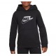 Nike Fleece Παιδικό Φούτερ με Κουκούλα και Τσέπες Navy Μπλε