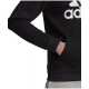 Adidas Essentials Φούτερ Fleece με Κουκούλα Μαύρο