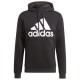 Adidas Essentials Φούτερ Fleece με Κουκούλα Μαύρο