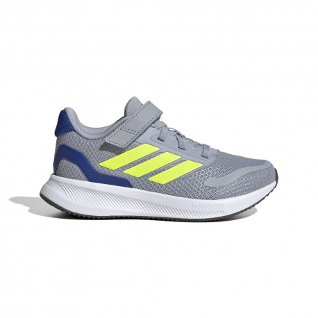 Adidas Runfalcon 5 El C Παιδικά Sneakers με Σκρατς Γκρι