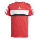  T-shirt adidas Κόκκινο J Seasonal Essential Tiberio 3 Stripes