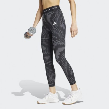 Adidas Techfit Training Γυναικείο Cropped Κολάν Μαύρο
