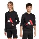 Adidas Παιδικό Φούτερ με Κουκούλα Μαύρο Essentials