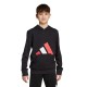 Adidas Παιδικό Φούτερ με Κουκούλα Μαύρο Essentials