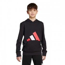 Adidas Παιδικό Φούτερ με Κουκούλα Μαύρο Essentials