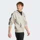 Adidas Essentials 3-stripes Zακετα  Fleece με Κουκούλα Γκρι