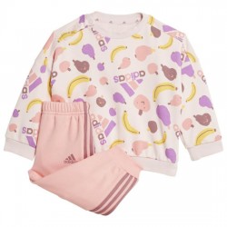 Adidas Παιδικό Σετ Φόρμας Κοραλί 2τμχ Essentials Allover Print