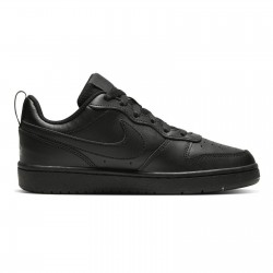 NikeCourt Borough Low 2 GS Αθλητικά Παιδικά Παπούτσια Μπάσκετ με Κορδόνια Μαύρα