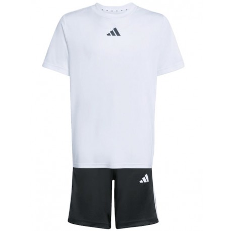 Adidas Παιδικό Σετ με Σορτς Καλοκαιρινό 2τμχ Λευκό