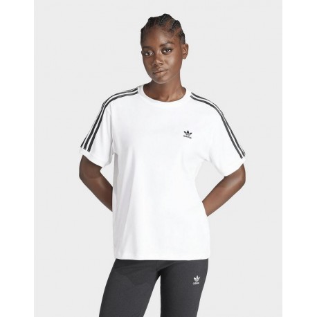 Adidas Originals Γυναικείο Αθλητικό T-shirt Ριγέ Λευκό