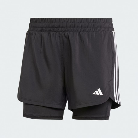 Adidas Pacer 3-Stripes Woven Γυναικείο Αθλητικό Σορτς Black