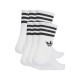 Adidas 3-stripes Αθλητικές Κάλτσες Λευκές 6 Ζεύγη