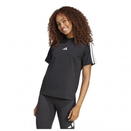 Adidas Essentials 3-stripes Γυναικείο Αθλητικό T-shirt Μαύρο