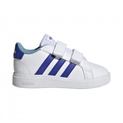 Adidas GRAND COURT 2.0 Παιδικά Sneakers με Σκρατς Cloud White / Lucid Blue / Preloved Blue