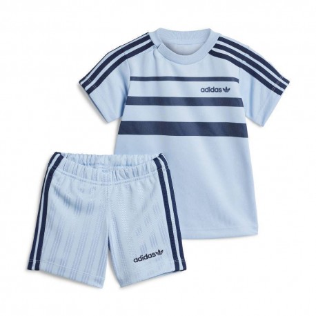 Adidas Παιδικό Σετ με Σορτς Καλοκαιρινό 2τμχ Sky Blue