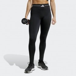 Adidas Hyperglam 3-stripes Training Γυναικείο Μακρύ Κολάν Ψηλόμεσο Μαύρο