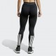 Adidas Hyperglam 3-stripes Training Γυναικείο Μακρύ Κολάν Ψηλόμεσο Μαύρο