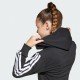 Adidas  Φούτερ Ζακέτα Cropped με Κουκούλα Μαύρη Essentials 3-Stripes