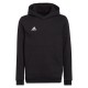 Adidas Fleece Παιδικό Φούτερ με Κουκούλα και Τσέπες Μαύρο Entrada22