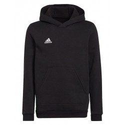 Adidas Fleece Παιδικό Φούτερ με Κουκούλα και Τσέπες Μαύρο Entrada22