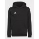 Adidas Fleece Παιδικό Φούτερ με Κουκούλα και Τσέπες Μαύρο Entrada22
