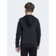 Adidas Fleece  Φούτερ με Κουκούλα και Τσέπες Μαύρο Essentials