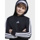 Adidas Fleece  Φούτερ με Κουκούλα και Τσέπες Μαύρο Essentials