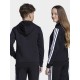 Adidas Fleece  Φούτερ με Κουκούλα και Τσέπες Μαύρο Essentials